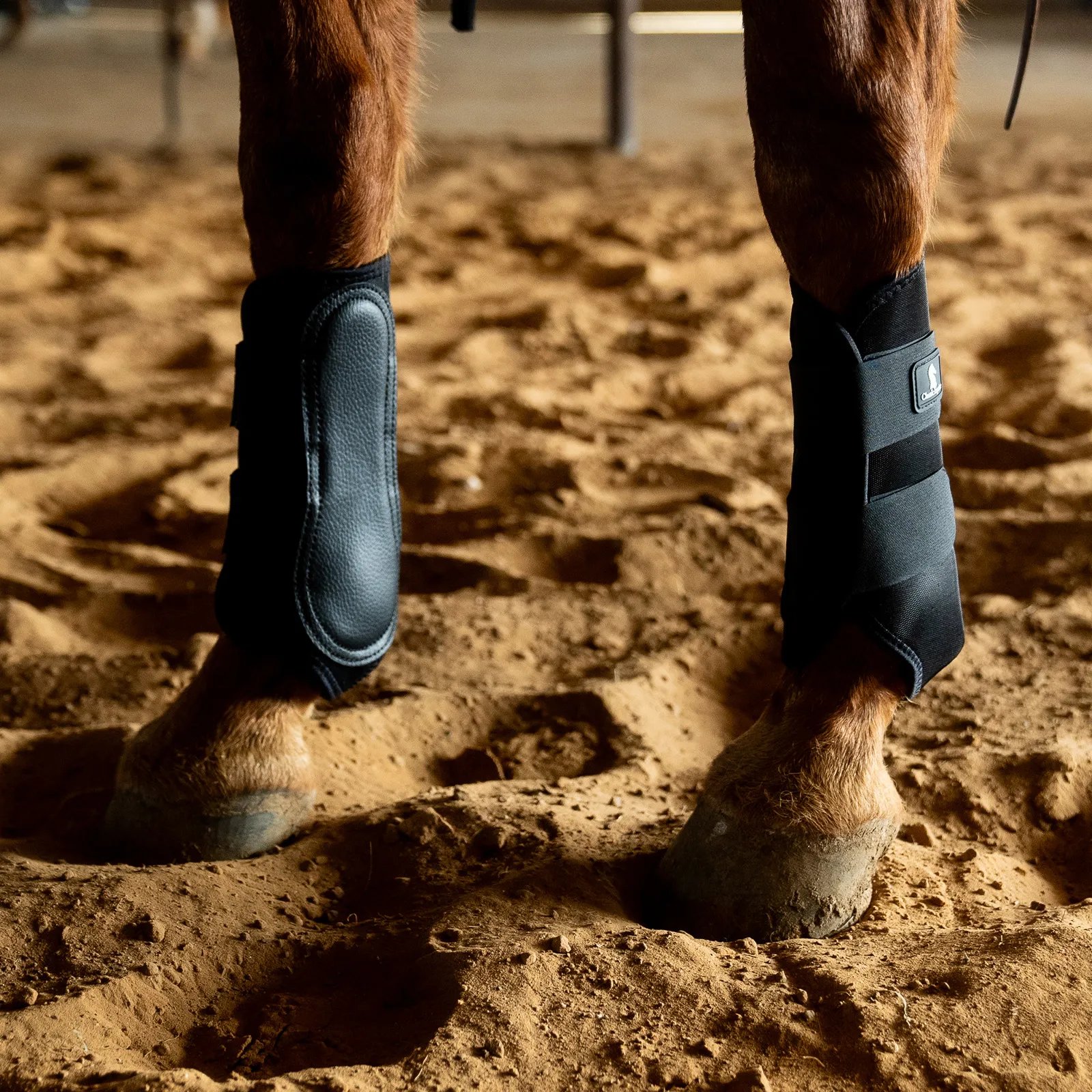 Bottes De Tendon/attelles Classic Equine EZ Wrap Lite - Devant - Noir/Blanc