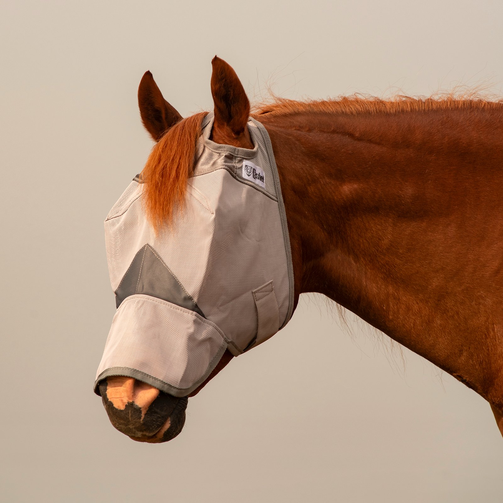 Cashel Crusader Fly Mask with Ears and Long Nose - Size: Horse