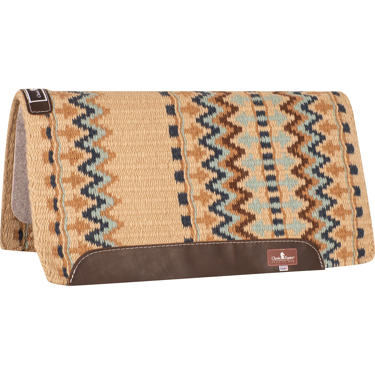 Tapis De Selle Carré English All Purpose – Fritz, Blanc, équitation, D'occasion
