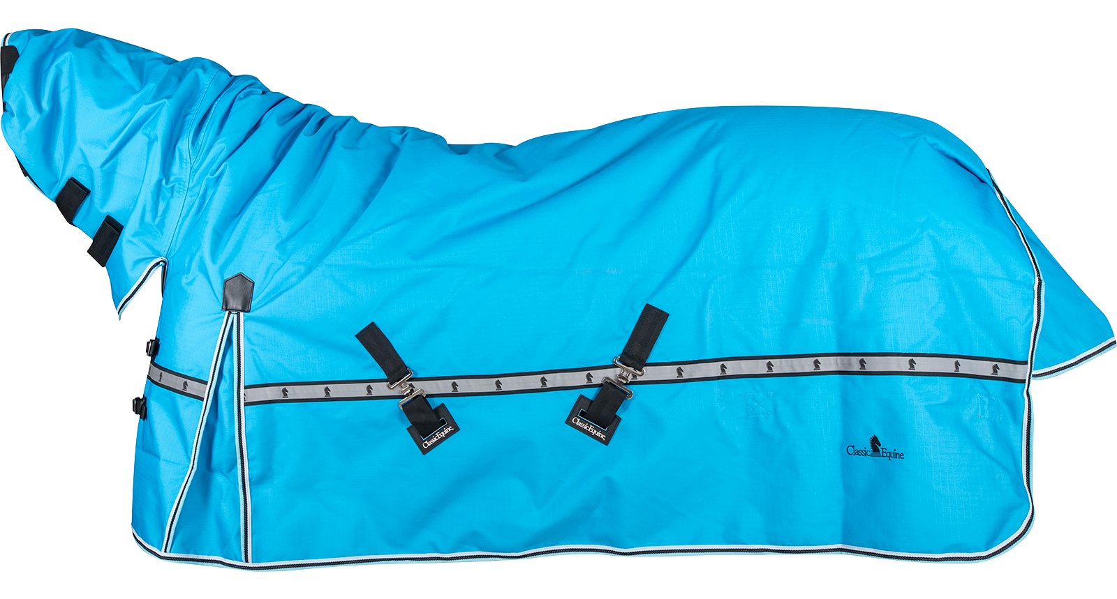 Couverture équine Classic Equine 10K Cross Trainer - Noire, Taille Small, Avec Capuche