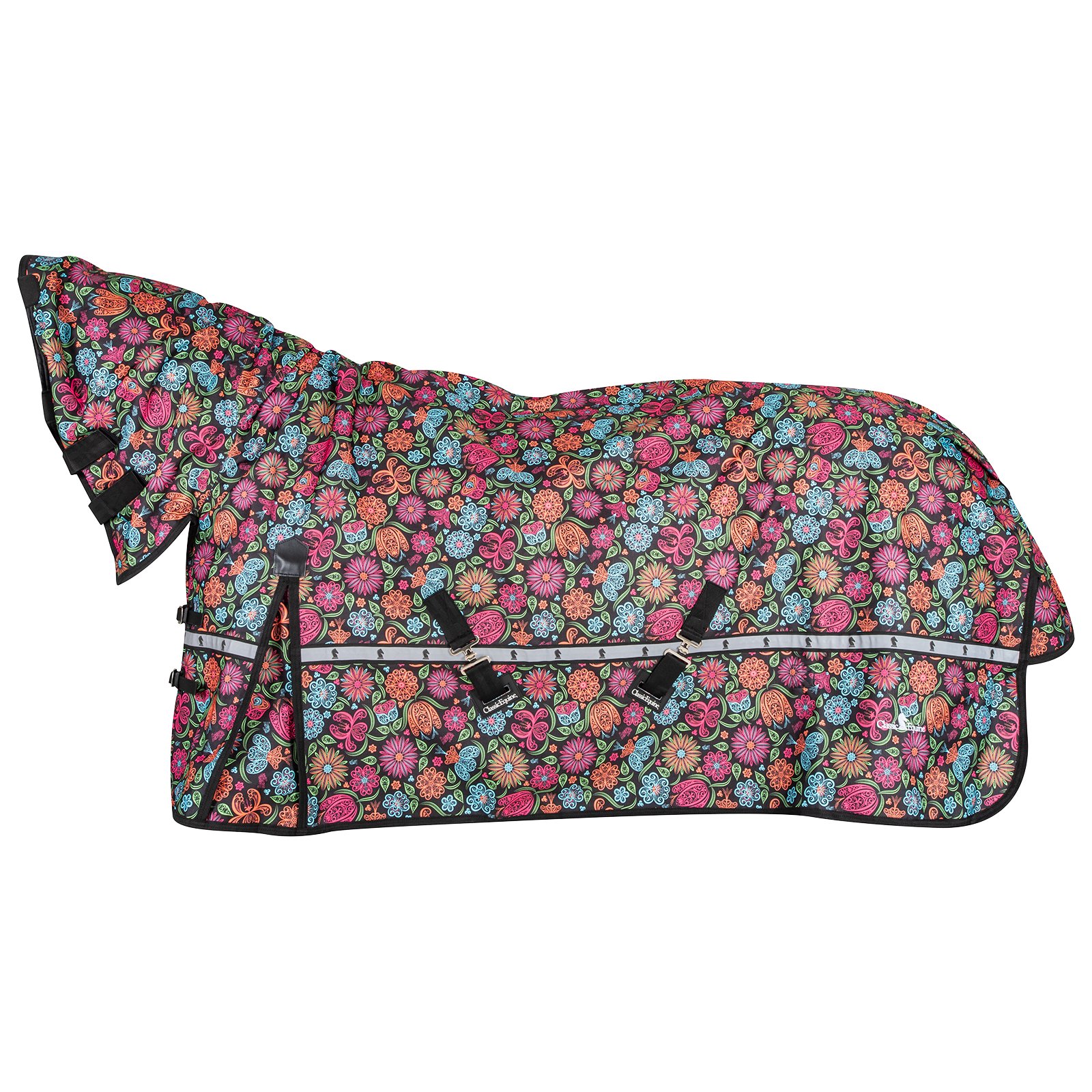 Couverture Cheval Classic Equine 10K Cross Trainer - Noire, Taille Small, Capuche