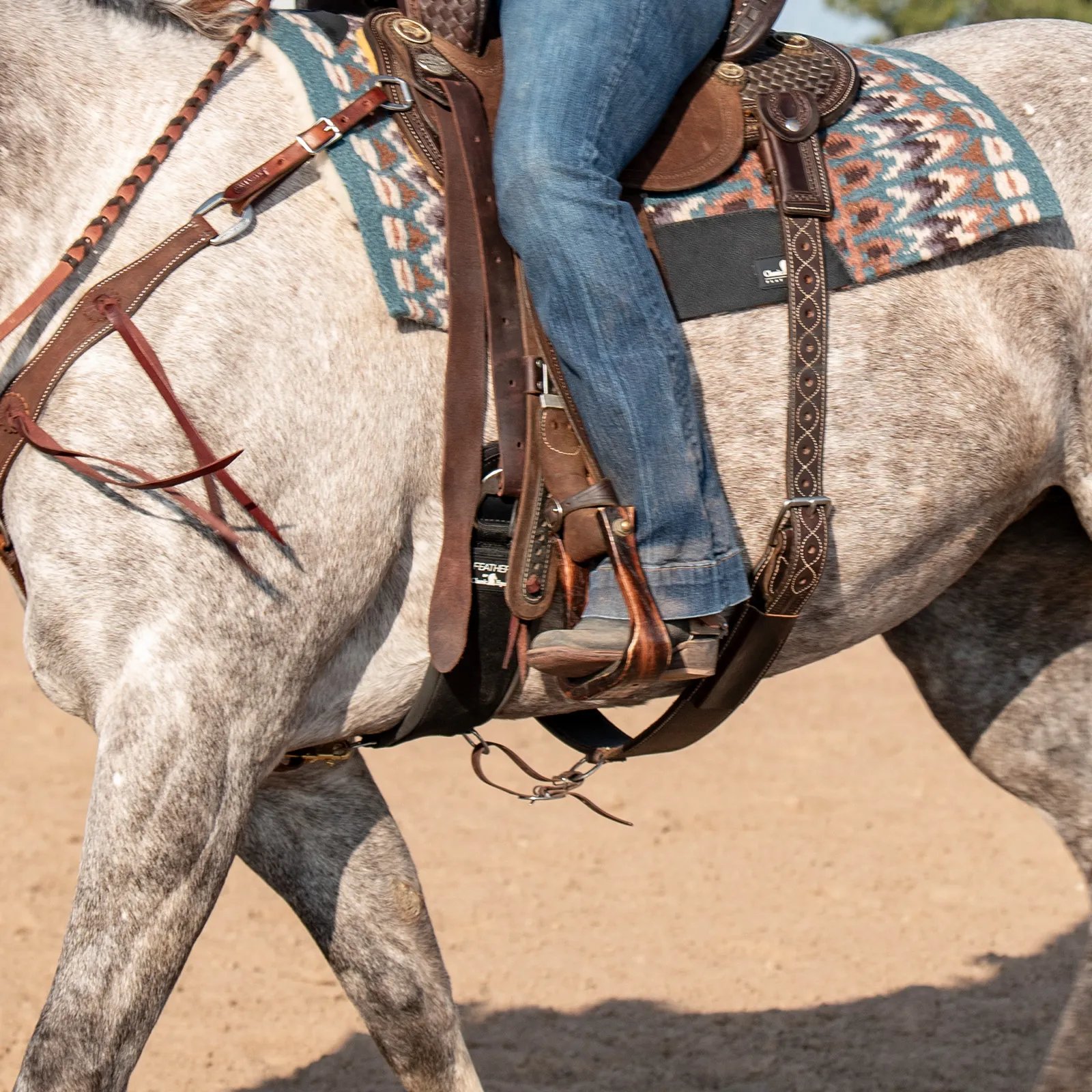 Sangle Western Classic Equine Soft Touch 30" En Néoprène - Modèle Droit