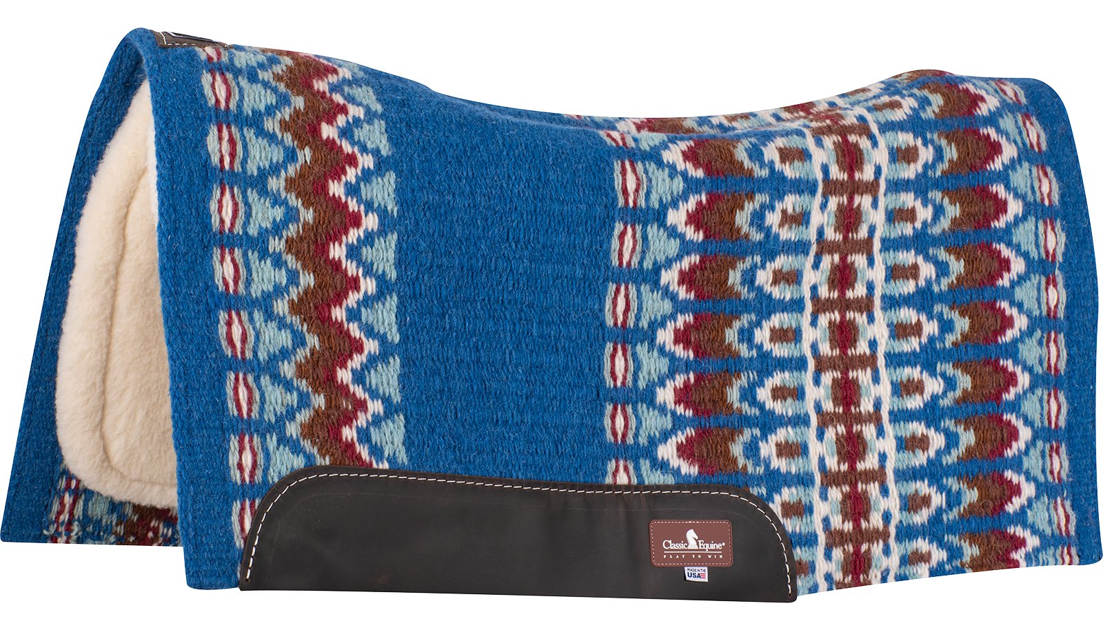 Horse Western Ranch Saddle Pad/New Zealand Wool Western Saddle Blanket Top Wool Pad Sensor Flex